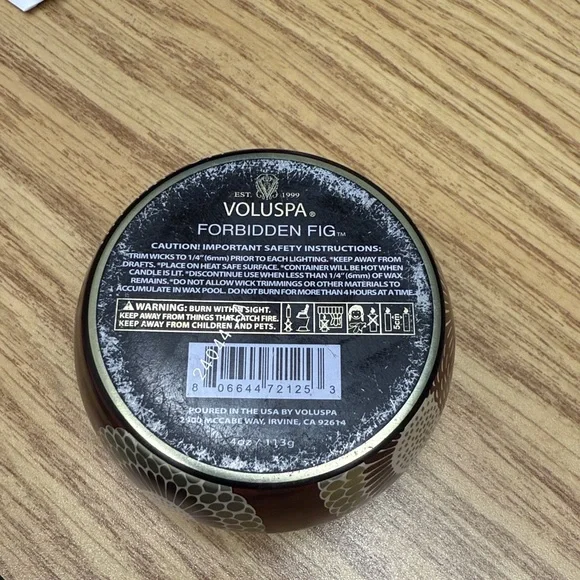 Voluspa Forbidden Fig mini candle - Picture 3 of 3